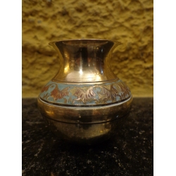 Antigo Pequeno Vaso Em Bronze - C 5398