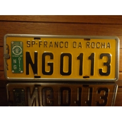 Placa Automotiva Amarela SP - NG 0113