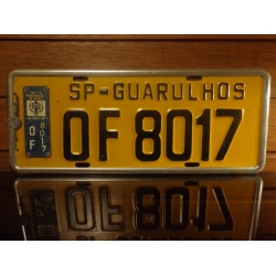 Placa Automotiva Amarela SP -  OF 8017