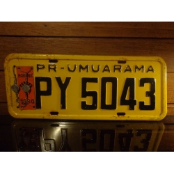 Placa Automotiva Amarela PR - PY5043