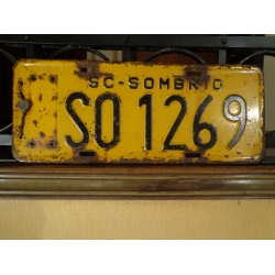 Placa Automotiva Amarela SC - SO 1269